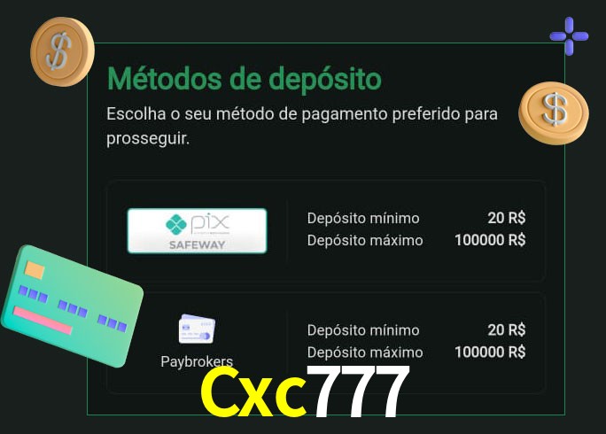 O cassino Cxc777 oferece uma grande variedade de métodos de pagamento